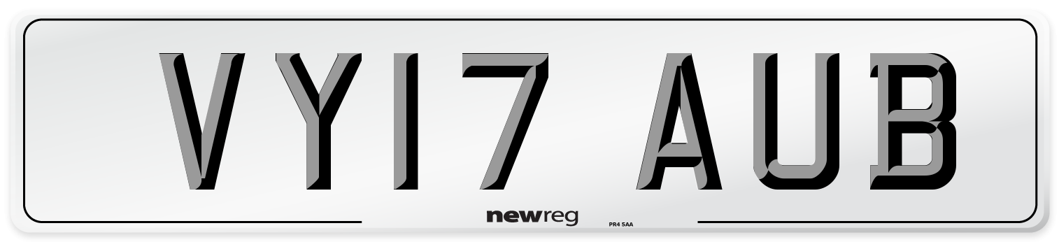 VY17 AUB Number Plate from New Reg